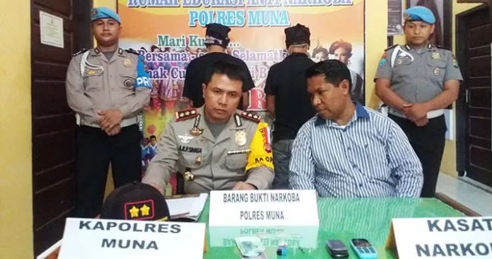Melawan Saat Ditangkap, Pengedar Narkoba di Muna Ditembak Kakinya