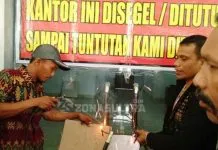 Kontraktor Tak Bayar Upah Buruhnya, Kantor BKD Konawe Disegel Kontraktor Tak Bayar Upah Buruhnya, Kantor BKD Konawe Disegel