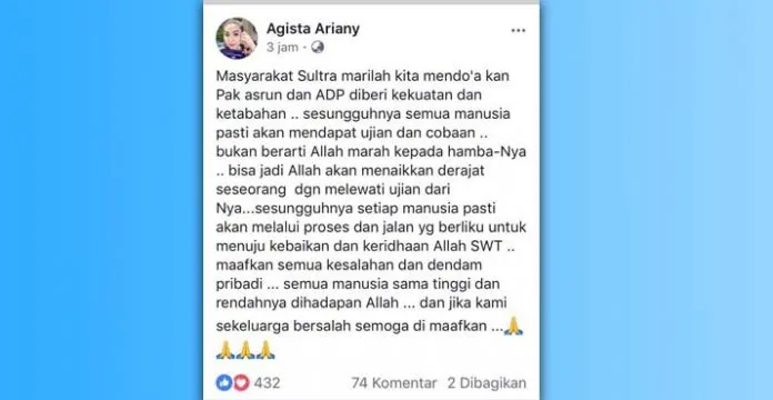 Akun facebook Agista Ariani