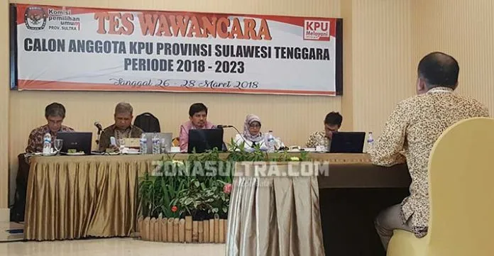 Tes Wawancara Calon Komisioner KPU Sultra Dimulai Hari Ini