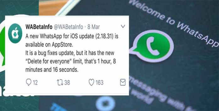 Pesan WhatsApp yang Telah Dikirim 1 Jam Sekarang Bisa Dihapus