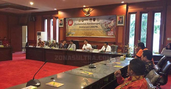 Belasan Paslon Kada di Sultra Tak Hadiri Deklarasi Antikorupsi Bersama KPK