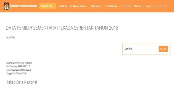 Pemilih Belum Terdaftar Bisa Hubungi Nomor Ini