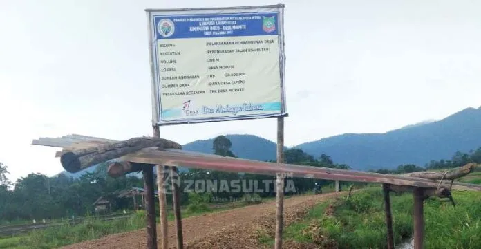 jalan1 Kades Mopute Konut Diduga Selewengkan Dana Desa