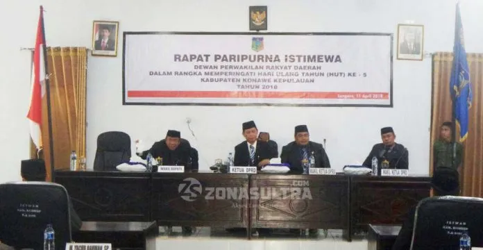 Ini Pesan Ketua DPRD Konkep Dalam Paripurna HUT ke-5 Konkep