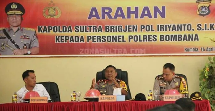 Kunjungi Polres Bombana, Kapolda Sultra Titip 10 Pesan