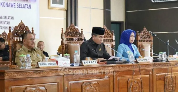 DPRD Beri Pandangan Umum Terhadap LKPJ Pemda Konsel Tahun 2017