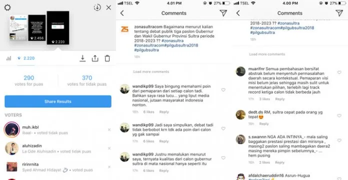 56 Persen Netizen Tidak Puas Hasil Debat Publik Cagub Sultra