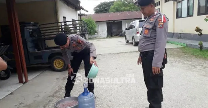 pongasi Polres Konawe Amankan Ratusan Liter "Pongasi"