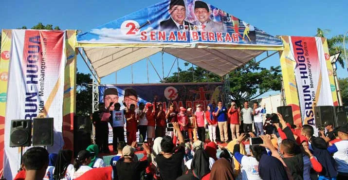 Gelar Senam Bersama, Pasangan Berkah Budayakan Hidup Sehat