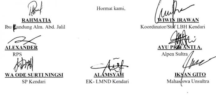 Besok Sidang Putusan Jalil Digelar, Jaringan Anti Kekerasan Sultra Beri Perhatian Khusus