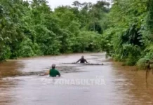 Intensitas Hujan Tinggi, Dua Daerah di Sultra Diterjang Banjir 7 Rumah Terseret Banjir Konut, 51 Rumah Masih Terendam