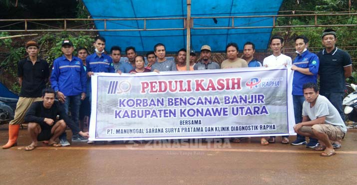 PT Manunggal dan Klinik Rapha Bantu 912 Jiwa Korban Banjir di Konut