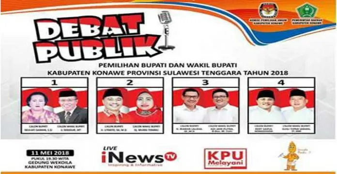 Jumat, KPUD Gelar Debat Publik Pilbup Konawe 2018