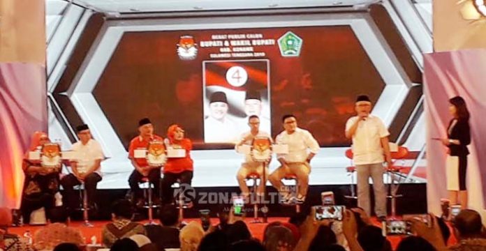 Debat Publik, Ini Visi Misi Paslon Bupati Konawe