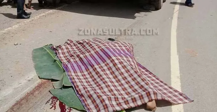 kecelakaan_konutt Pengendara Motor Asal Konut Tewas Dilindas Truk Pemuat Batu