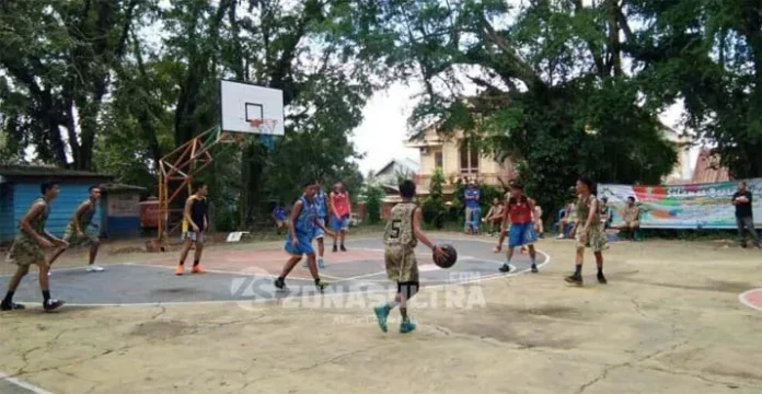 latihan_basket Target Lolos ke Popnas, Bulan Puasa Tim Basket Tetap Latihan