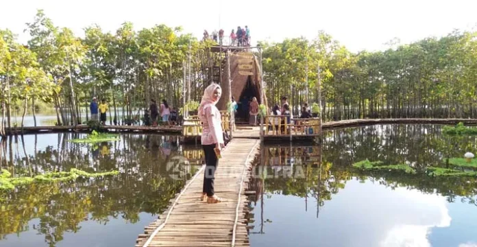 Jembatan Pelangi Danau Gempol, Destinasi Baru di Mubar