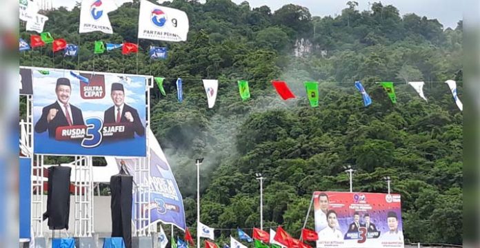 Dianggap Melanggar, Perindo Diminta Turunkan Bendera dan Baliho di Kampanye Rusda-Sjafei