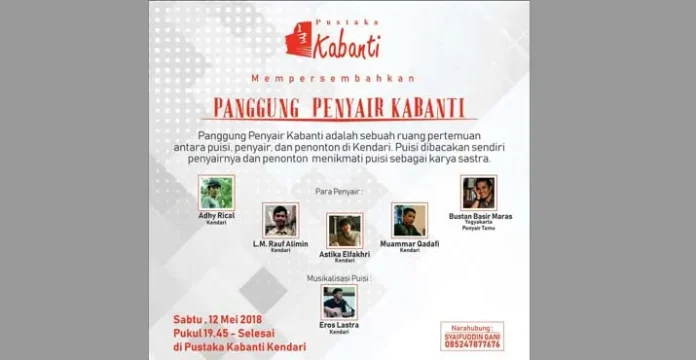 Hadirkan Penyair Tamu dari Jogja, Pustaka Kabanti Gelar “Panggung Penyair”