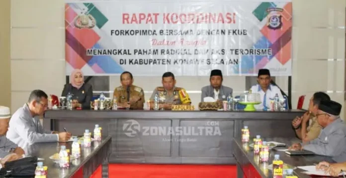 rakor1 Antisipasi Paham Radikal, Polres dan Pemda Konsel Gelar Rapat Koordinasi
