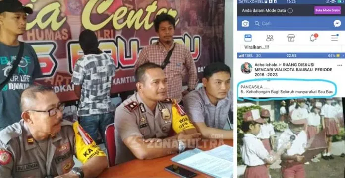 Diduga Hina Pancasila di Facebook, Warga Pasarwajo Diamankan Polisi