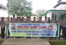 Jelang Hari Bhayangkara, Polres Konawe Gelar Bakti Sosial Jelang Hari Bhayangkara, Polres Konawe Gelar Bakti Sosial