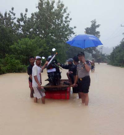 Curah Hujan Tinggi, Delapan Desa di Konsel Terendam Banjir