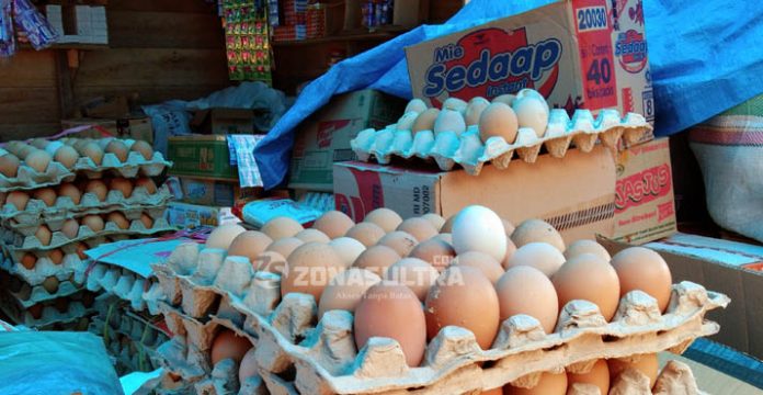 H-1 Lebaran, Harga Telur di Pasar Lawa Naik, bahan pokok