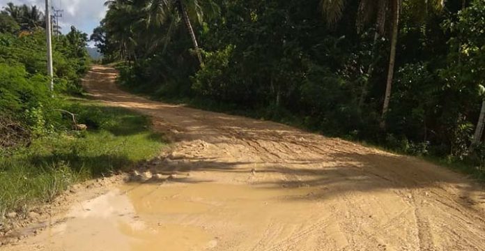 Jalan Poros Butur-Baubau Berlubang dan Berlumpur