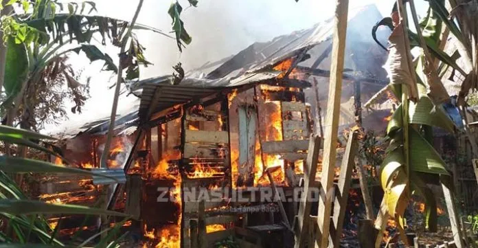 Rumah Kos di Muna Dilalap Si Jago Merah