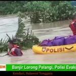 VIDEO : Banjir Lorong Pelangi, Polisi Evakuasi Warga