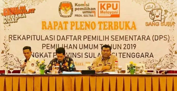 rapat_pleno DPS Pemilu di Sultra Berjumlah 1.669.108