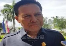 PAN Minta Tina Nur Alam Tetap Ingat Janjinya koordinator tim pemenangan pasangan calon gubernu Asrun-Hugua, Suwandi Andi