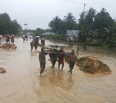 Banjir di Mubar, 20 Rumah Terendam dan Jalan Lingkar Lumpuh Total