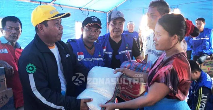 ANTAM UBPN Sultra Salurkan Bantuan untuk Korban Banjir di Sakuli