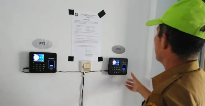Setda Butur Berlakukan Absen Finger Print