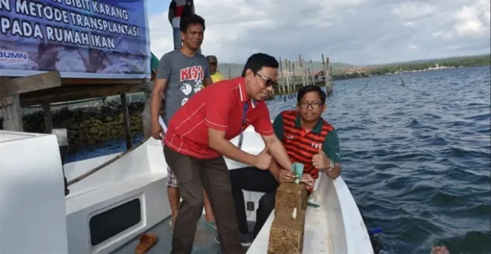 Tanam Bibit Karang, ANTAM dan YARI Libatkan Kelompok Nelayan di Pomalaa