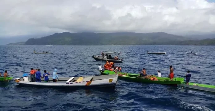 KSOP Kendari Amankan Dokumen Dua Kapal Tabrakan di Perairan Wawonii