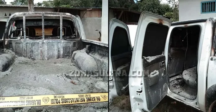 Mobil Operasional PT Wahana Surya Agro Terbakar