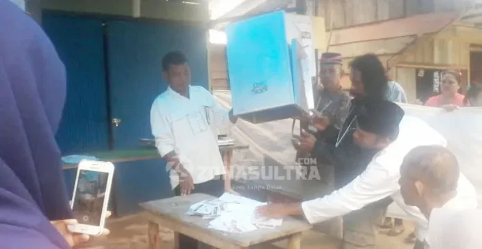 Partisipasi PSU di TPS 14 Kadia Menurun, Suara Masing-masing Paslon Juga Menurun