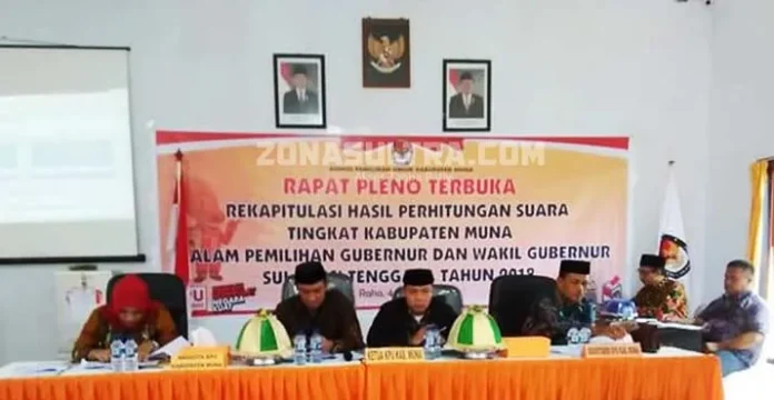 Hasil Pleno KPUD Muna, Ali Mazi-Lukman Unggul Telak