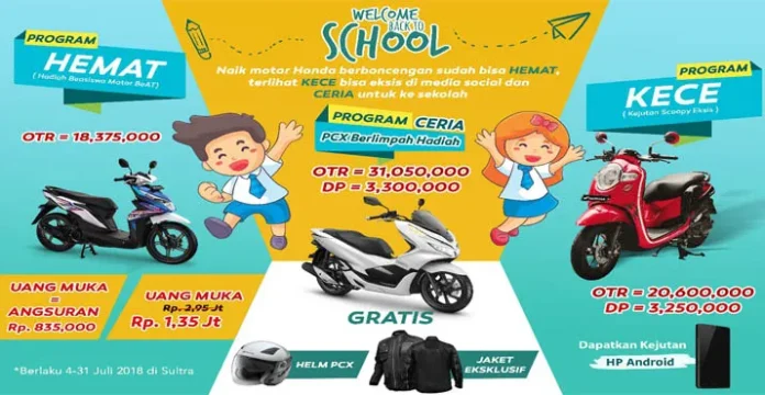 promo honda 1 Tahun Ajaran Baru, Honda Siapkan Kejutan Menarik untuk Warga Kendari