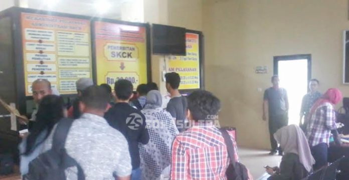 Bakal Caleg Ramai Mengurus SKCK di Polda Sultra