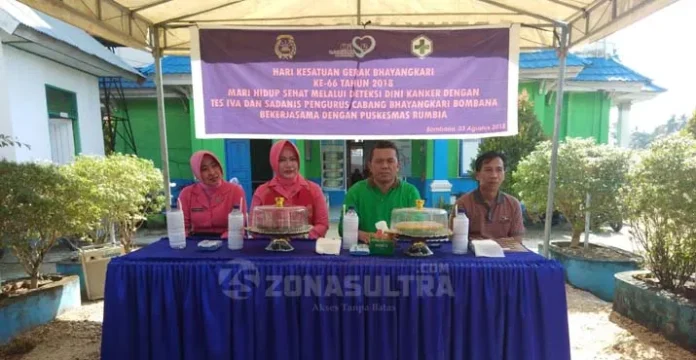 BHAYANGKARA BOMBANA Bhayangkari Bombana Gelar Pemeriksaan Kanker Serviks