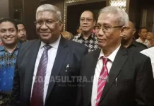 Ali Mazi Tegaskan Sekda Sultra dari Birokrat Asal Muna Pleno Penetapan Gubernur Terpilih, Ali Mazi Ingat Kenangan Lama Bersama Hugua
