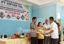 ANTAM UBPN Sultra Salurkan Dana PK Tahap Pertama Senilai Rp3,8 Miliar ANTAM UBPN Sultra Salurkan Dana PK Tahap Pertama Senilai Rp3,8 Miliar