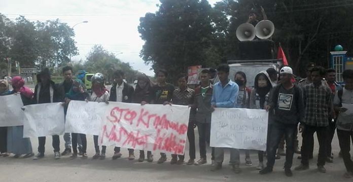 Berawal dari Persoalan Tambang, Mahasiswa Wawonii dan LBH Demo di Polda