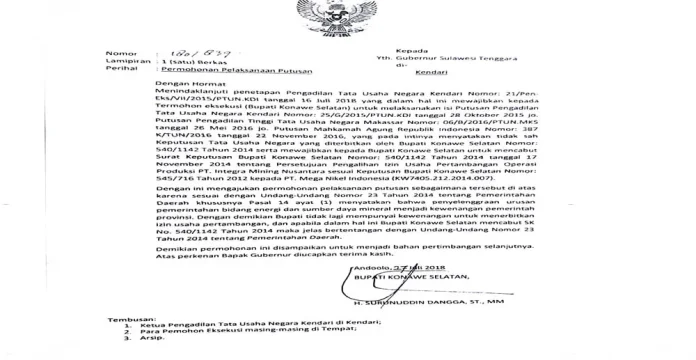 Kasus Tambang Konsel, LSM LIRA Desak Pemda Segera Eksekusi IUP PT MNI