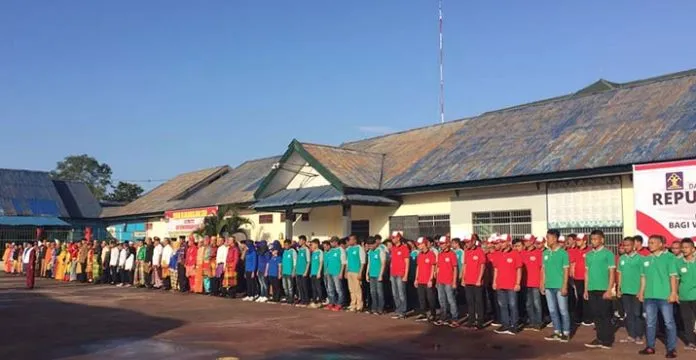 Warga Binaan Lapas Kendari Kenakan Baju Adat Saat Upacara HUT RI ke-73